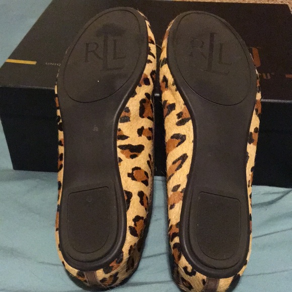 NWOT Ralph Lauren Leopard Ballet Flats Abira Size 8B - Picture 5 of 5